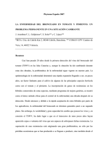 LA ENFERMEDAD DEL BRONCEADO DEL TOMATE: