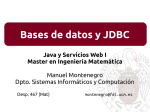 Bases de datos y JDBC