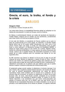 Grecia, el euro, la troika, el fondo y la crisis - Dr. Gregorio Vidal