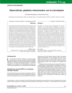 Hipocretinas, péptidos relacionados con la narcolepsia