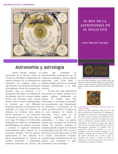 Material didáctico. Astrología y astronomía. Juan Manuel Gauger