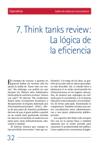 7. Think tanks review: La lógica de la eficiencia