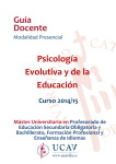 Psicología Evolutiva y de la Educación Guía Docente