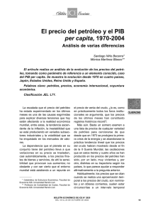 El precio del petróleo y el PIB per capita, 1970