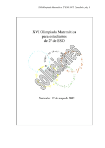 Soluciones de la Olimpiada Matemática de 2012
