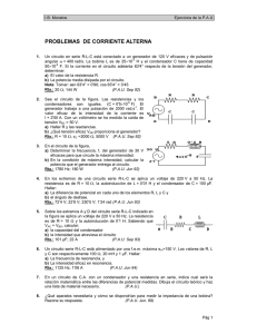 PROBLEMAS DE CORRIENTE ALTERNA