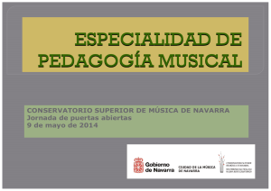 especialidad de pedagogía musical