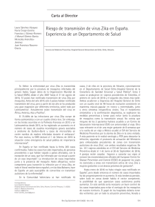 Riesgo de transmisión de virus Zika en España
