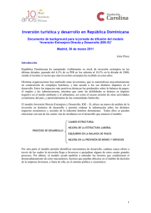 Inversi&oacute;n tur&iacute;stica y desarrollo en Rep&uacute;blica Dominicana