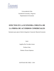 efectos en la economia chilena de la firma de acuerdos comerciales