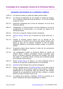 Cronología de la conquista romana de la Península