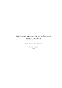 SISTEMAS LINEALES EN R´EGIMEN PERMANENTE
