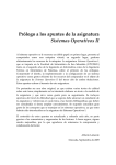 Prólogo a los apuntes de la asignatura Sistemas Operativos II