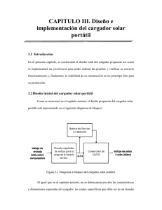 Capítulo 3. Diseño e implementación del cargador solar portátil