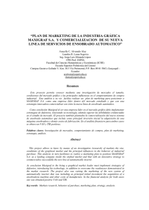 “PLAN DE MARKETING DE LA INDUSTRIA GRÁFICA MAXIGRAF S