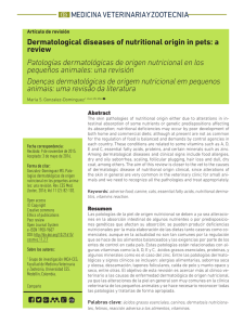 Dermatological diseases of nutritional origin in pets: a review