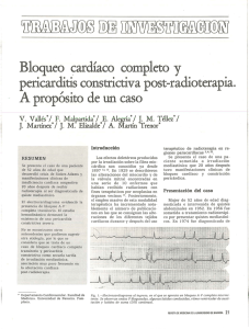 Bloqueo cardíaco completo y pericarditis constrictiva post