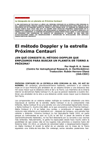 El método Doppler y la estrella Próxima Centauri