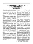 EL CONCEPTO EDUCATIVO DE JOHN DEWEY Rafael Martínez