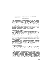 EL CONGRESO INTERNACIONAL DE FILOSOFÍA CÓRDOBA, 1987
