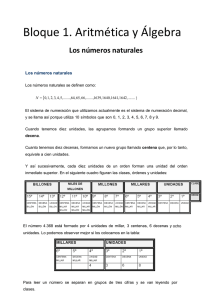 Los números naturales - CEPA Castillo de Almansa