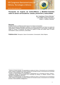 Percepción de mujeres de Colima-México y Medellín