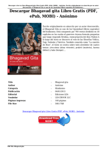 Descargar Bhagavad gita Libro Gratis (PDF, ePub, MOBI)