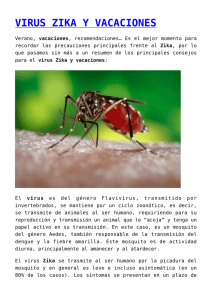 virus zika y vacaciones