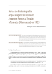 Notas de historiografía arqueológica: la visita de Joaquim Fontes a