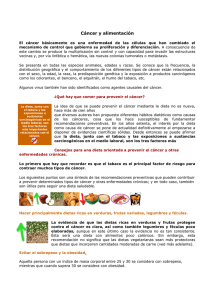 Cáncer y alimentación