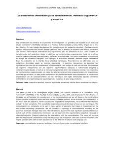 Los sustantivos deverbales y sus complementos