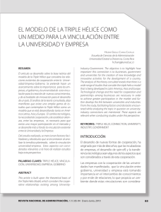 El modelo de la triple hélice como un medio