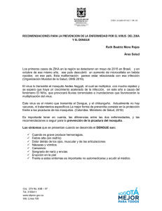 recomendaciones para la prevencion de la enfermedad por el virus