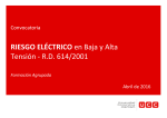RIESGO ELÉCTRICO en Baja y Alta Tensión - RD 614/2001