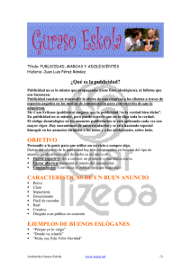 OBJETIVO CARACTERÍSTICAS DE UN BUEN ANUNCIO