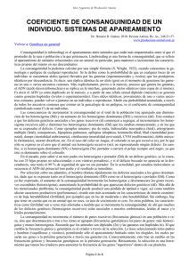 coeficiente de consanguinidad de un individuo. sistemas de