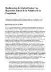 Declaración de Madrid Sobre Los Requisitos Éticos de