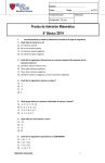 Prueba de Admisión Matemática 8° Básico 2014