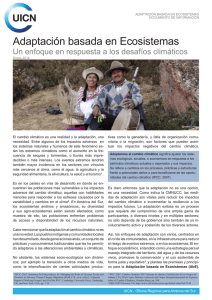 Adaptación basada en Ecosistemas