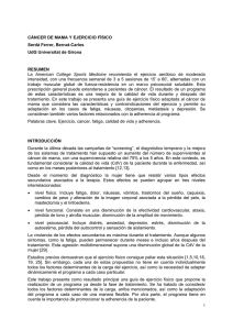 C&Aacute;NCER DE MAMA Y EJERCICIO F&Iacute;SICO Serd&aacute; Ferrer, Bernat