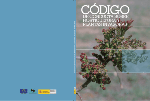 Código de conducta sobre horticultura y plantas invasoras.