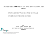 APLICACIONES DE LA PCRA TIEMPO REAL CON EL