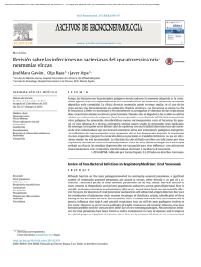 Revisión sobre las infecciones no bacterianas del aparato respiratorio