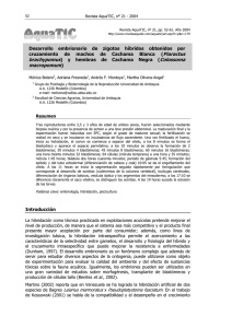 Desarrollo embrionario de zigotos híbridos