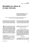 Mortalidad por cáncer de la mujer mexicana.