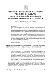 relatos hermenéuticos y activismo feminista en el islam