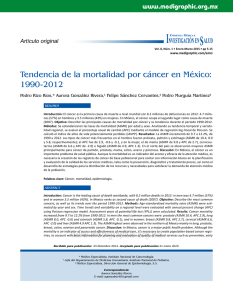 Tendencia de la mortalidad por cáncer en México