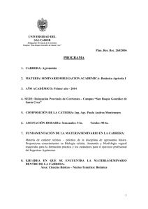 PROGRAMA - Universidad del Salvador