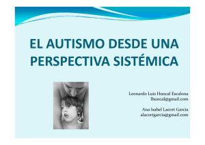 EL AUTISMO DESDE UNA PERSPECTIVA SISTÉMICA