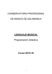 lenguaje musical - Conservatorio Profesional de Música de
